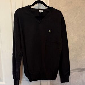 Lacoste Men's Black V-Neck Sweater